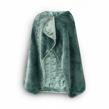Zachte, groene poncho voor de wintermaanden | Mylène