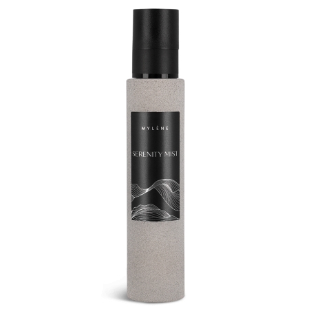 Room Spray Serenity Mist - spray d'intérieur luxueux au parfum boisé et chaud avec des agrumes | Mylène